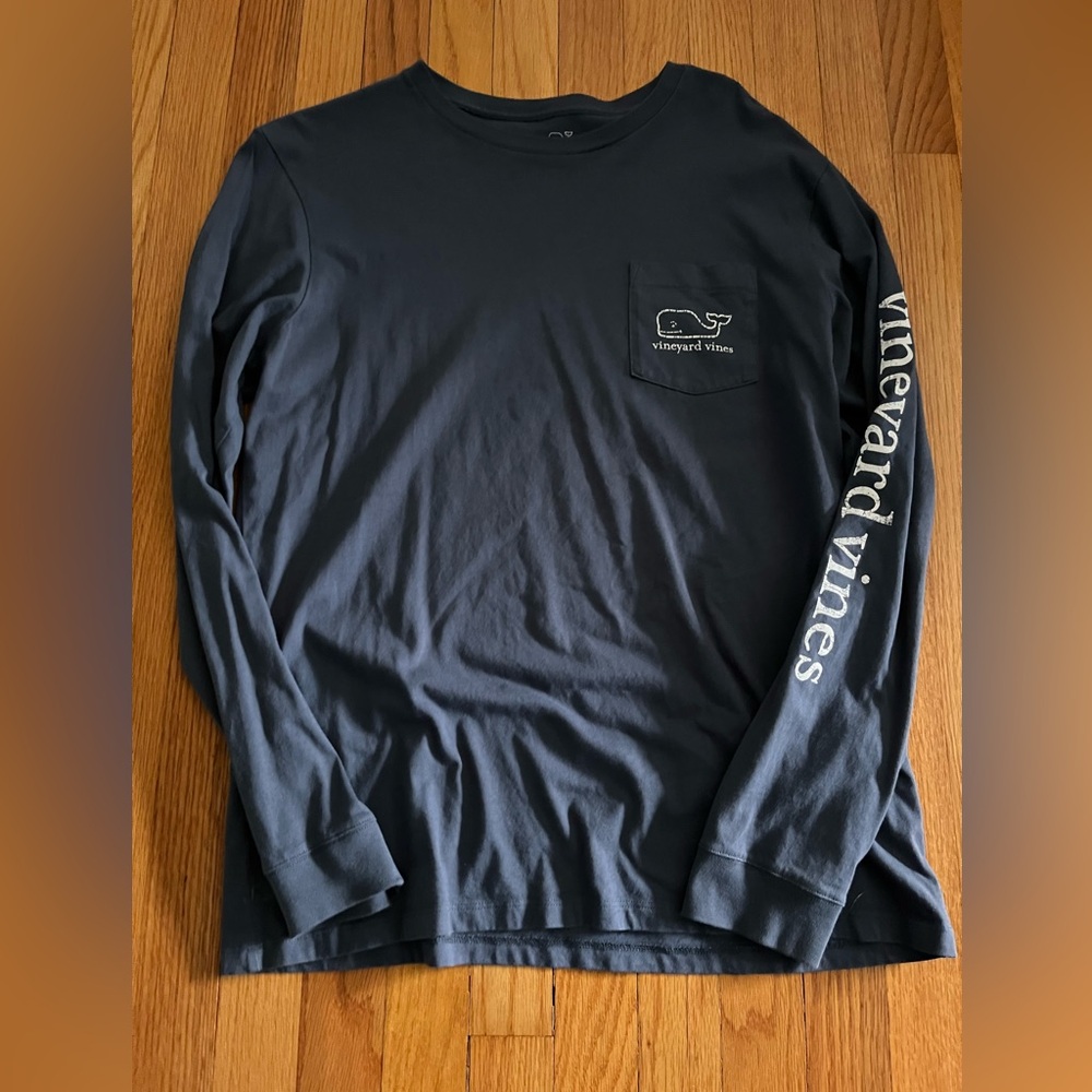 Vineyard Vines Long-Sleeve Pocket Tee - Navy Men’s Medium